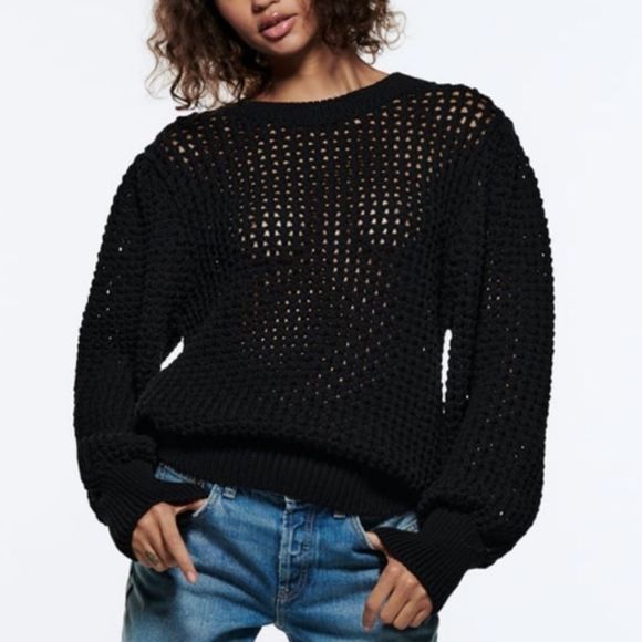 NWT Zara Textured Knit Sweater - Picture 10 of 11